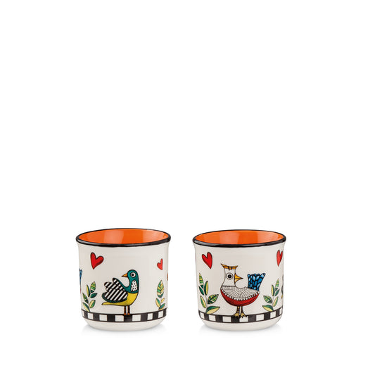 Set 2 Bicchierini Cocoricò Arancio ML 90