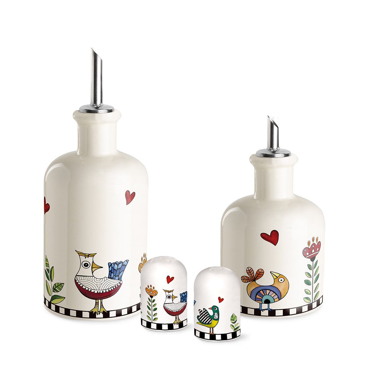 Set Olio e Aceto + Sale e Pepe Cocoricò