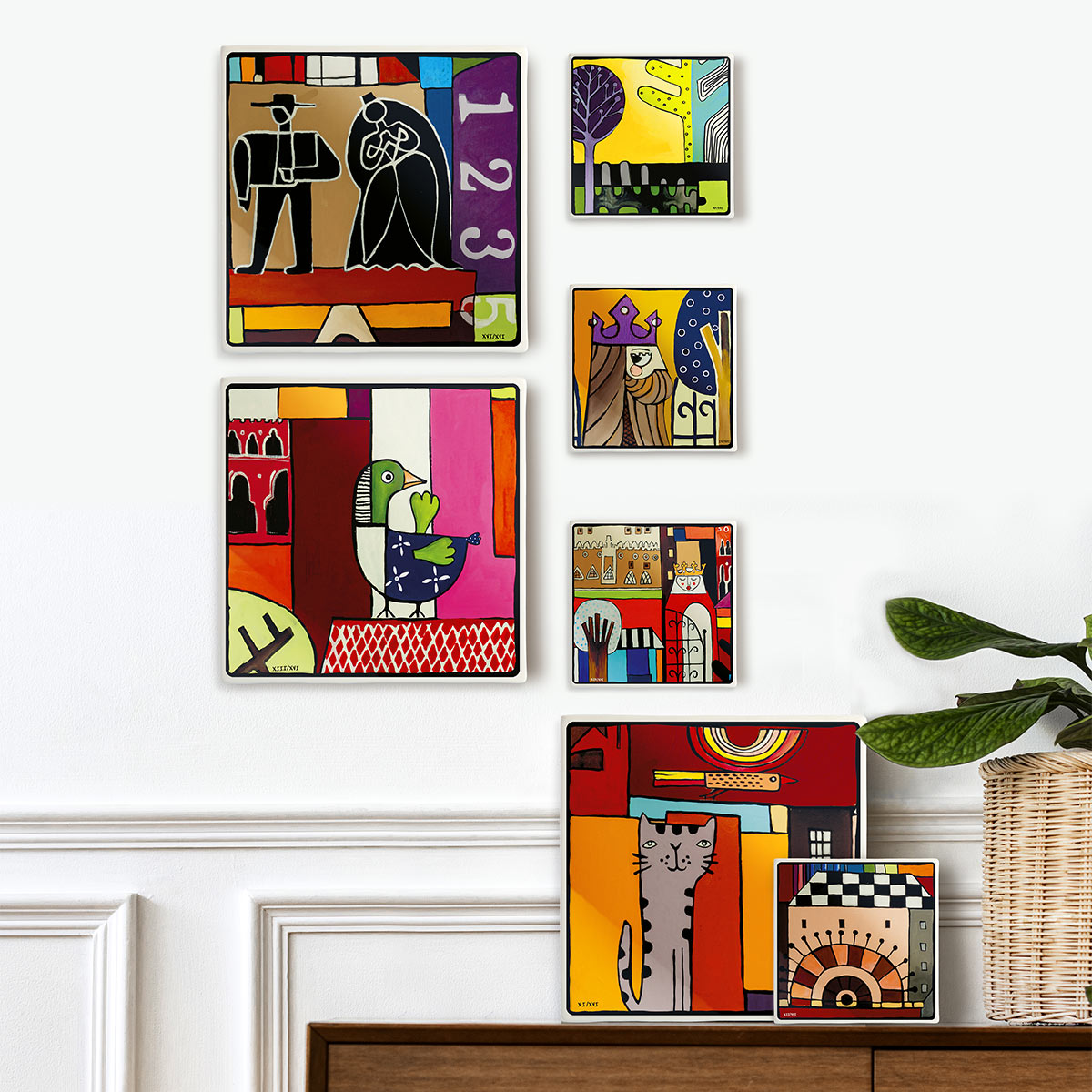 Formella "Due" XVI-XVI 21X21