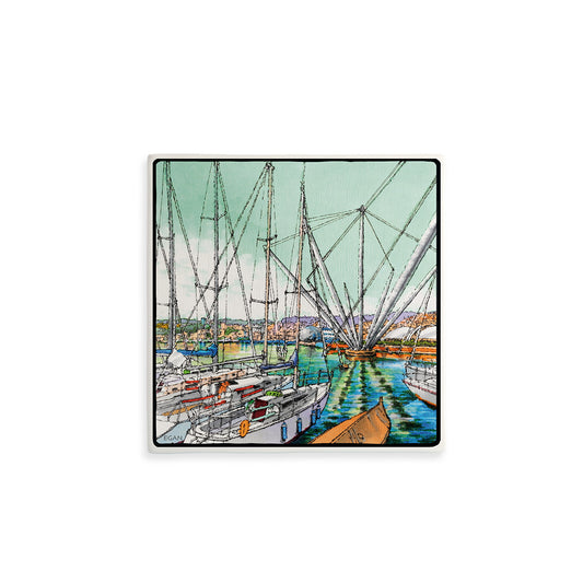 Formella "Genova - il Bigo" 21X21