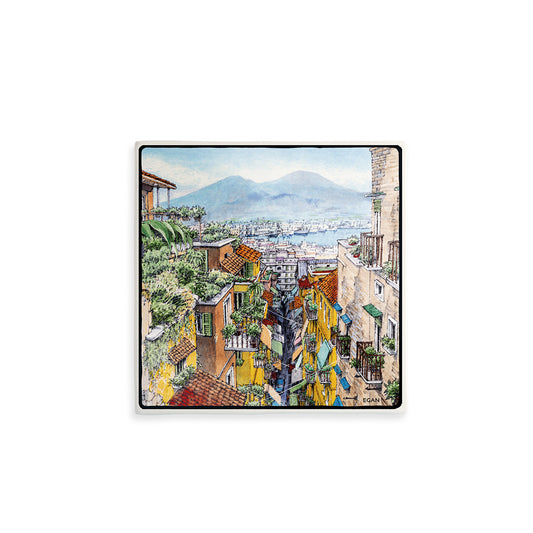 Formella "Napoli - Mille Colori" 21X21