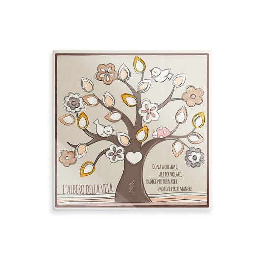 Formella Albero della Vita Oro 11X11