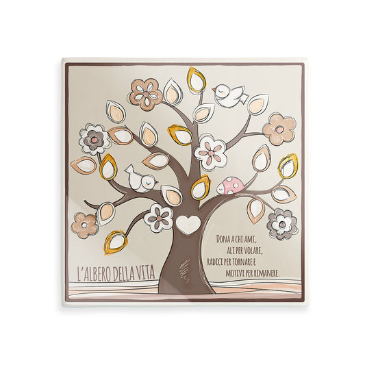 Formella Albero della Vita Oro 20X20