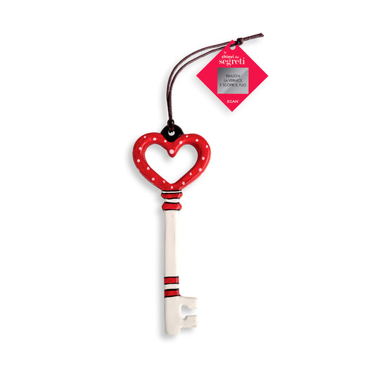 Chiave Dei Segreti Cuore Rossa 13X4