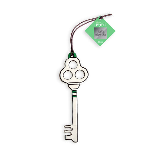 Chiave Dei Segreti Trifoglio Bianca 18X6,5