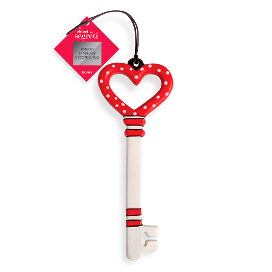 Chiave Dei Segreti Cuore Rossa 18X6,5