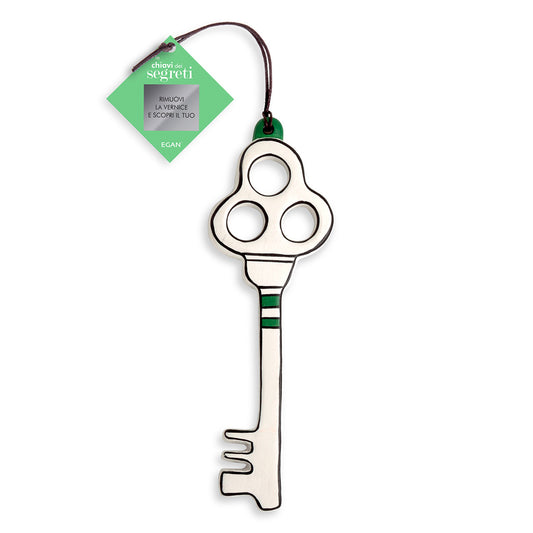 Chiave Dei Segreti Trifoglio Bianca 18X6,5