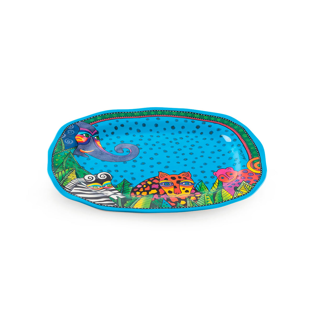 Vassoio Laurel Burch Jungle Azzurro