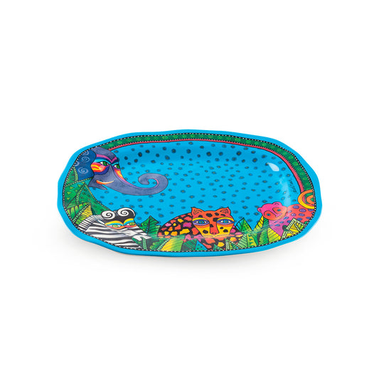 Vassoio Laurel Burch Jungle Azzurro