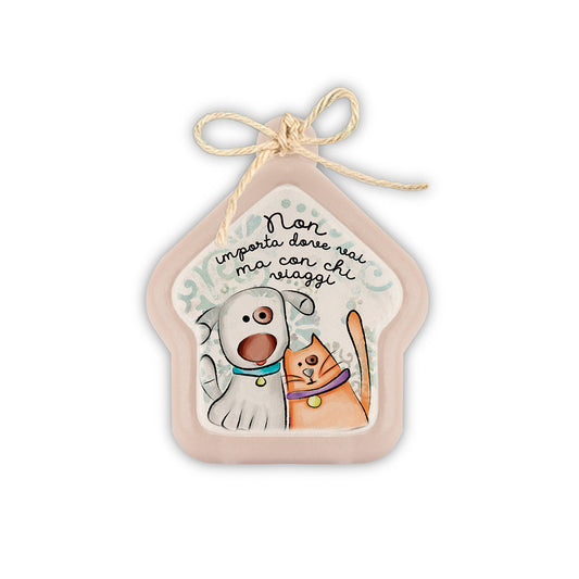 Mini Formella Pensieri&Parole Casa "Viaggiare" 11,5X10