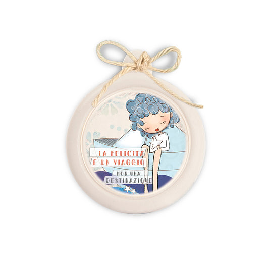 Mini Formella Pensieri&Parole Tonda "Destinazione" 6X7