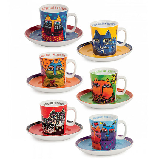 Set 6 Tazze Caffè Laurel Burch