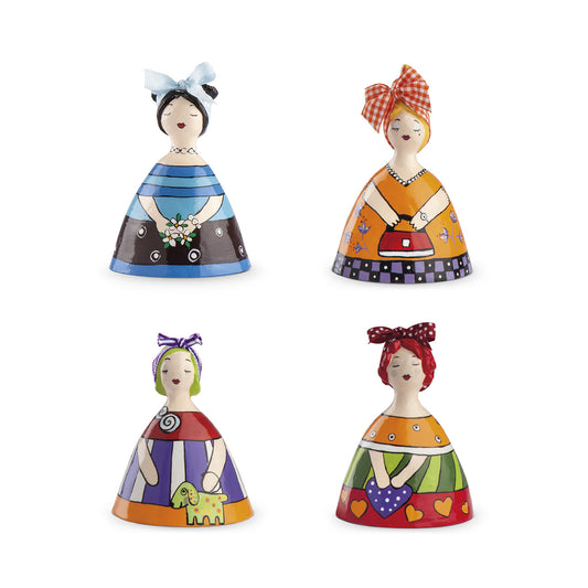 Set 4 Campanelle assortite Le Pupazze