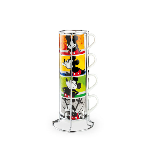 Set 4 Tazzine Caffè Impilabili I am + Metalrack ML.80