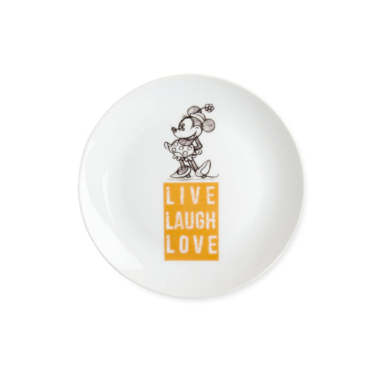 Piatto dolce Minnie Live Laugh Love arancio