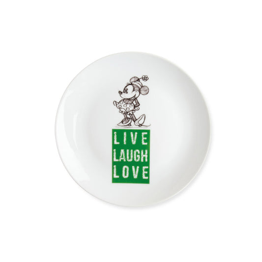 Piatto dolce Minnie Live Laugh Love Verde