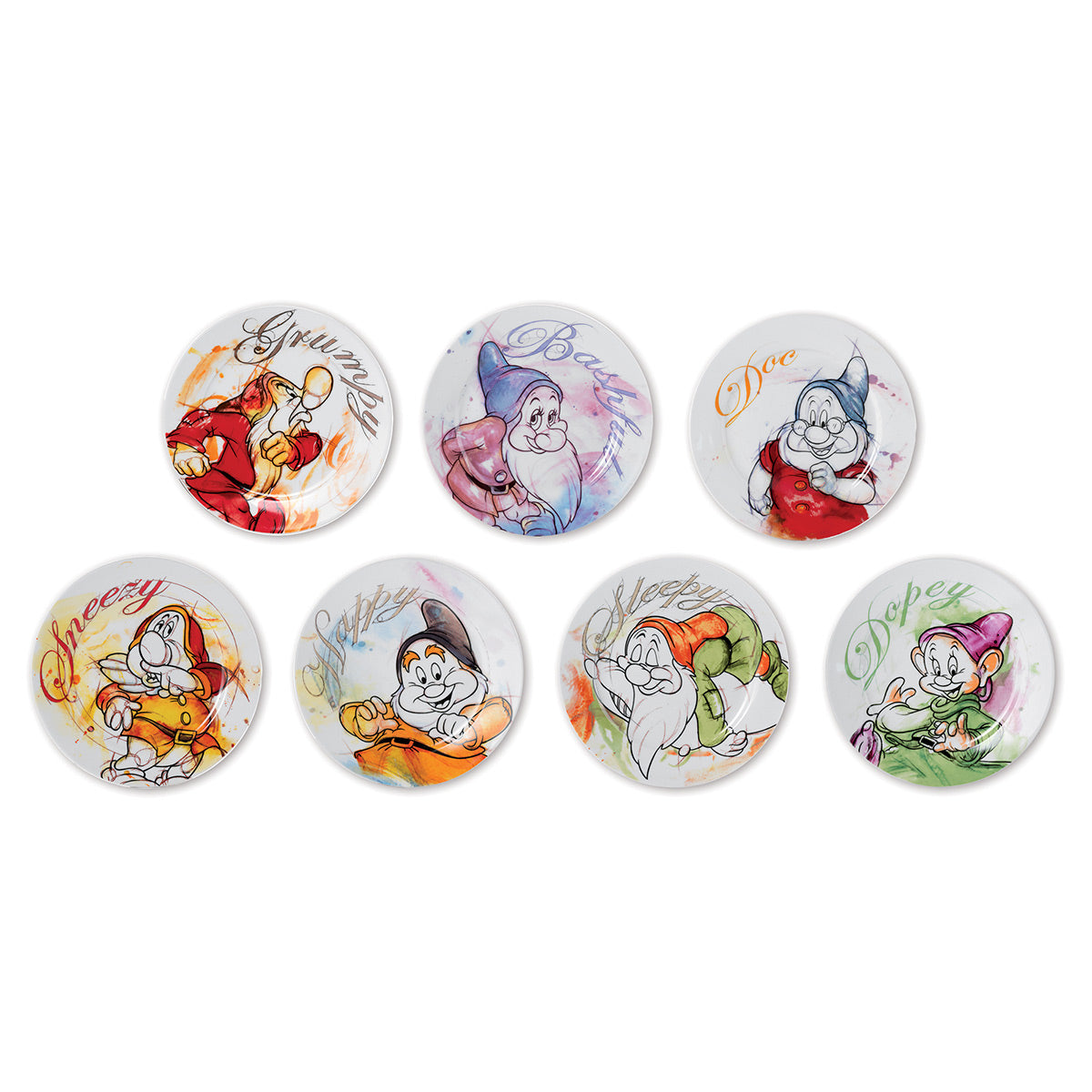 Set 7 Piatti Dessert 7 Nani  